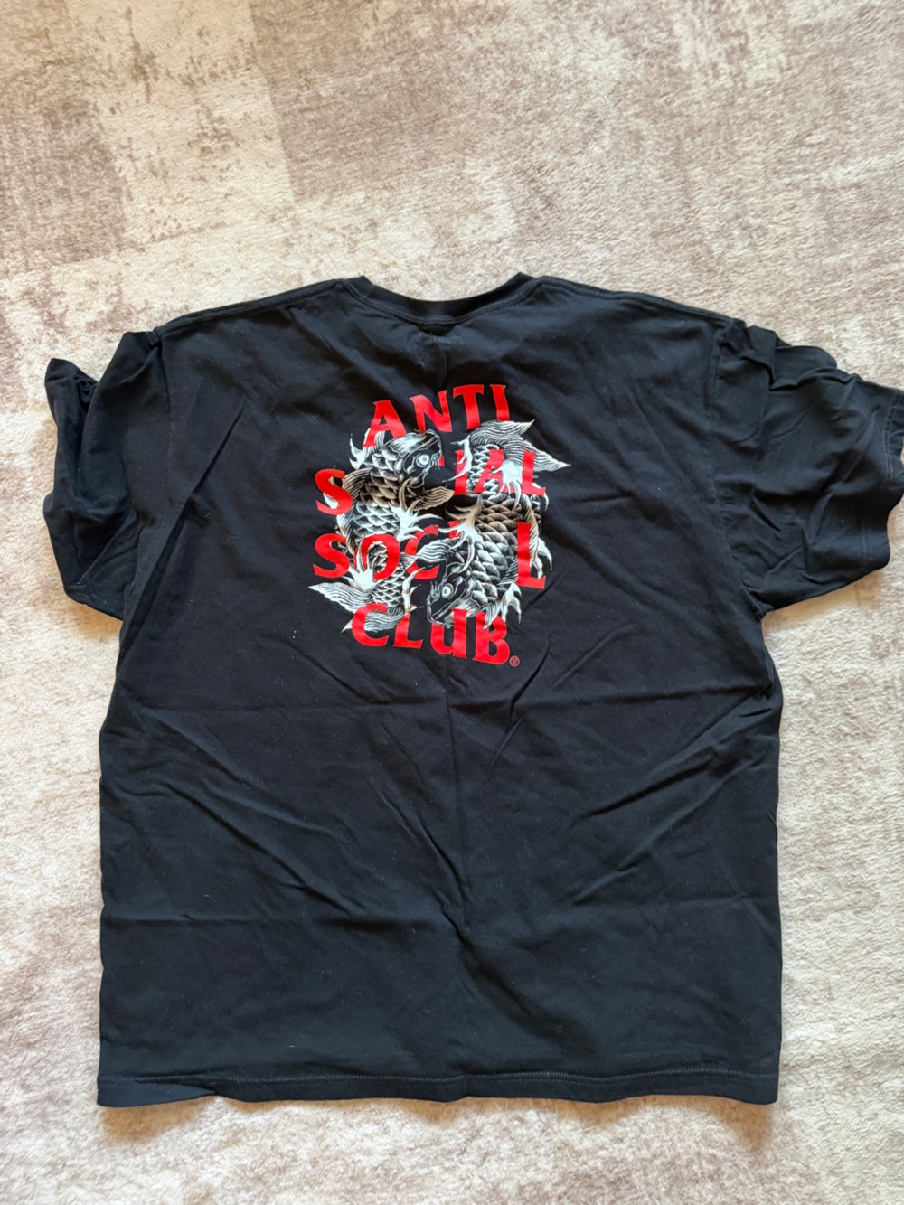 Anti Social Social Club Black Tee with Red Chest Logo - Picture 3 of 3